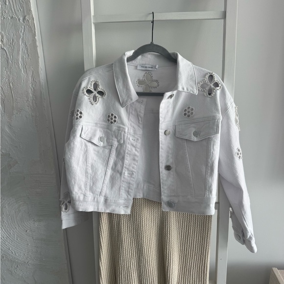 Noli KAIA PEARL JEAN JACKET - WHITE - Picture 7 of 12